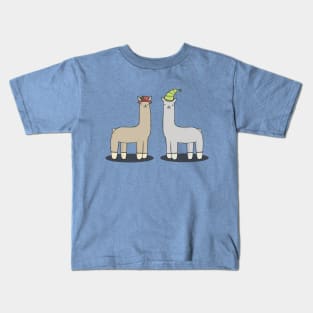 llamas with hats. Kids T-Shirt